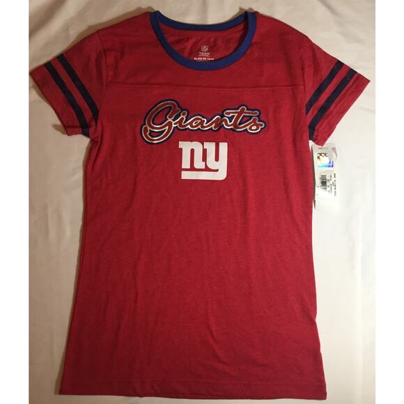 NFL Teams Apparel New York Giants T-Shirt Girl's XL (14/16) Red Short Sleeve - Picture 1 of 3